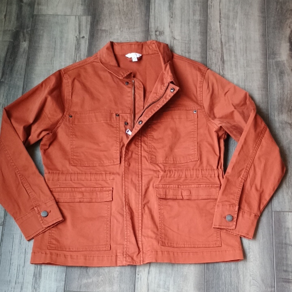Time and Tru Women's Orange Utility Jacket